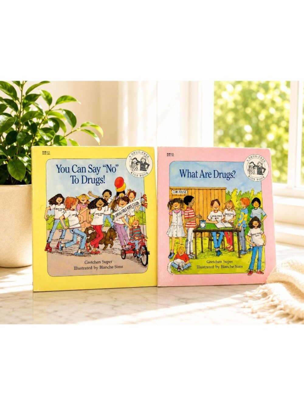 Drug-Free Kids Vintage Childrens Books By Gretchen Super & Blanche Sims 1990 Tro